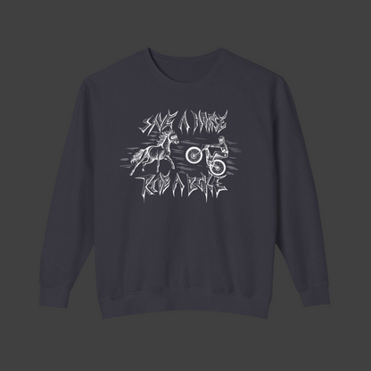 Save a horse, ride a bike crewneck sweatshirt